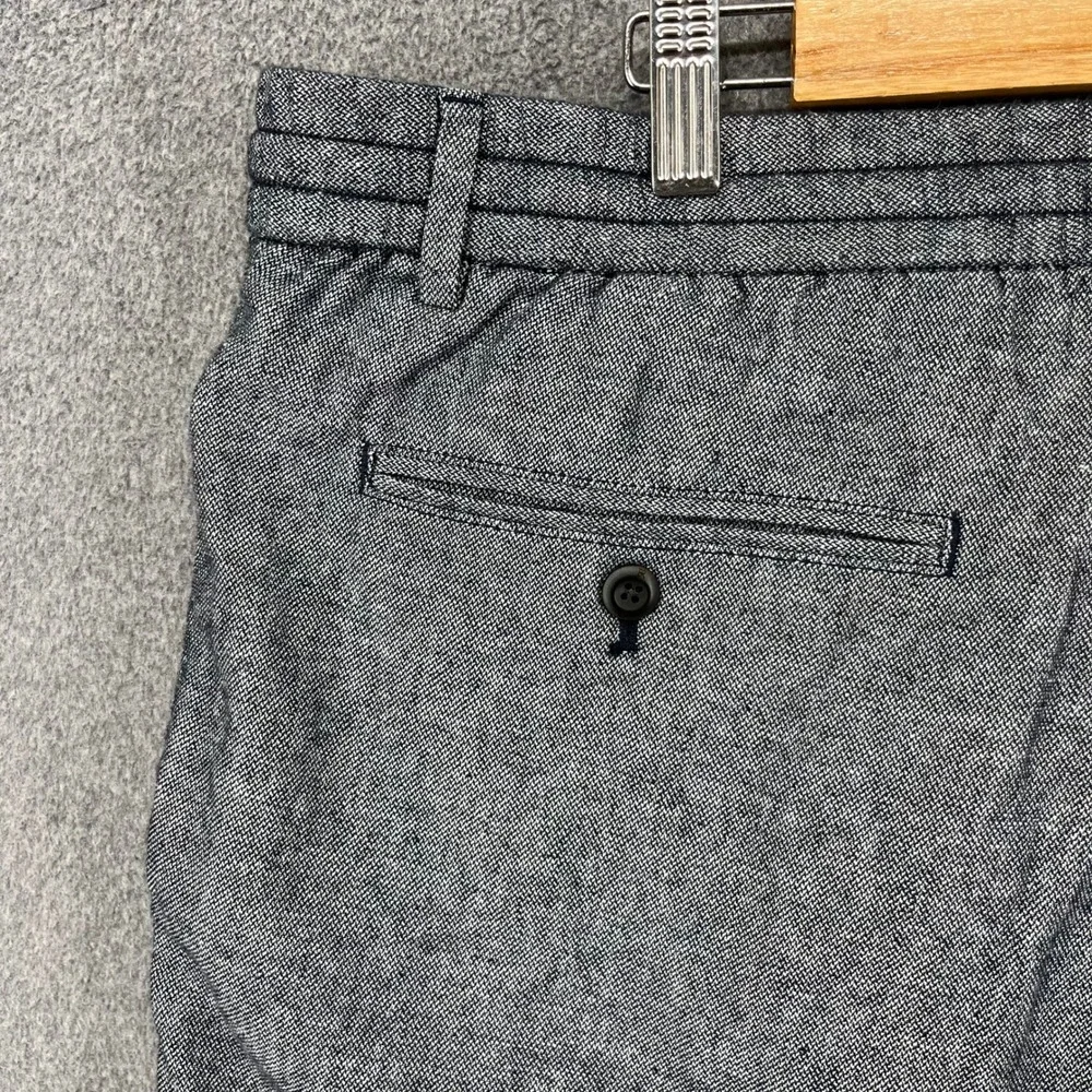 Banana Republic Athletic Pants Mens 34x32 Grey Linen Cotton Drawstring Trousers